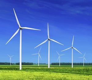 Wind Turbines in a Field